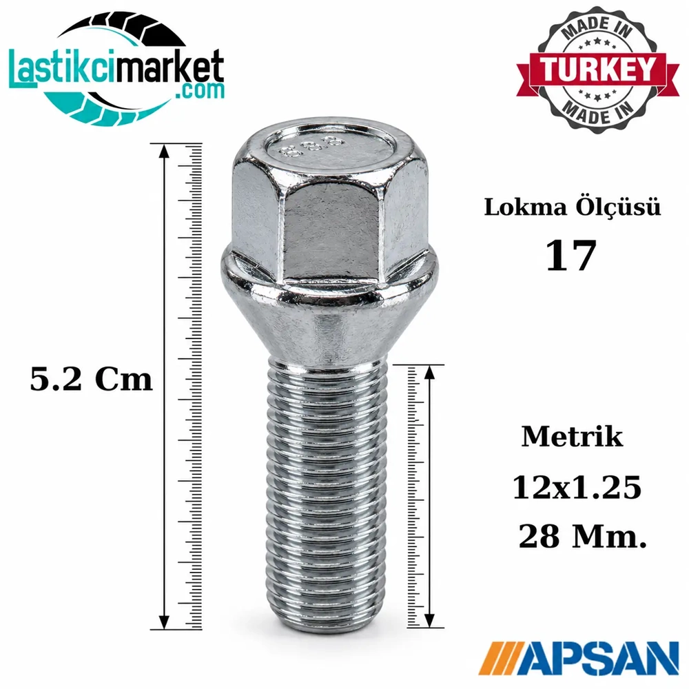 M 12x1.25 28 Mm 17 AA Bijon
