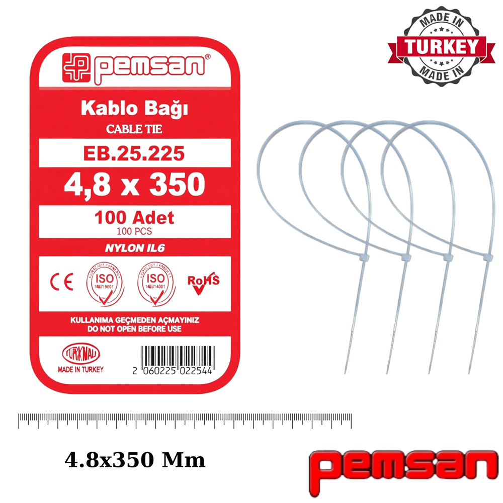 Tel Kepçe 4.8x350 Pemsan Beyaz