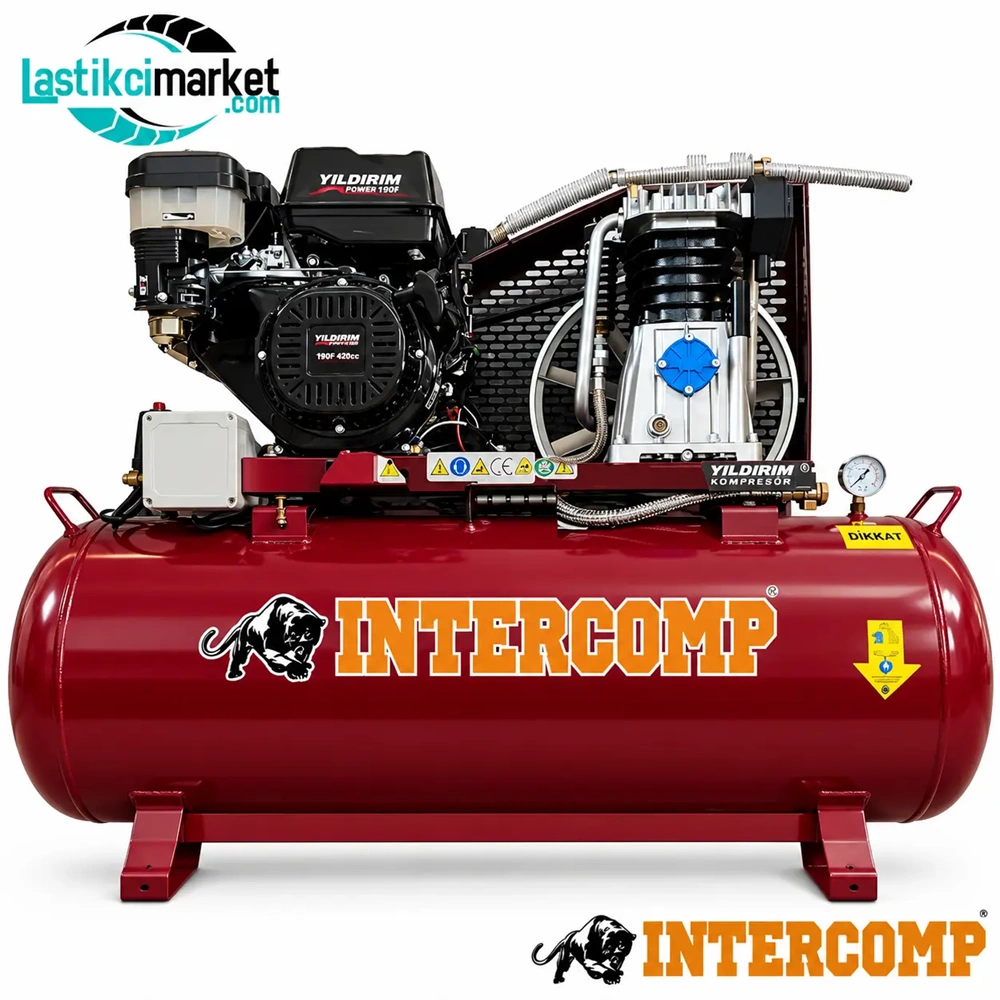 İntercom (GS 6700/11) 500 Lt 11 Bar 5.5 Hp Benzinli Mobil Komprösör