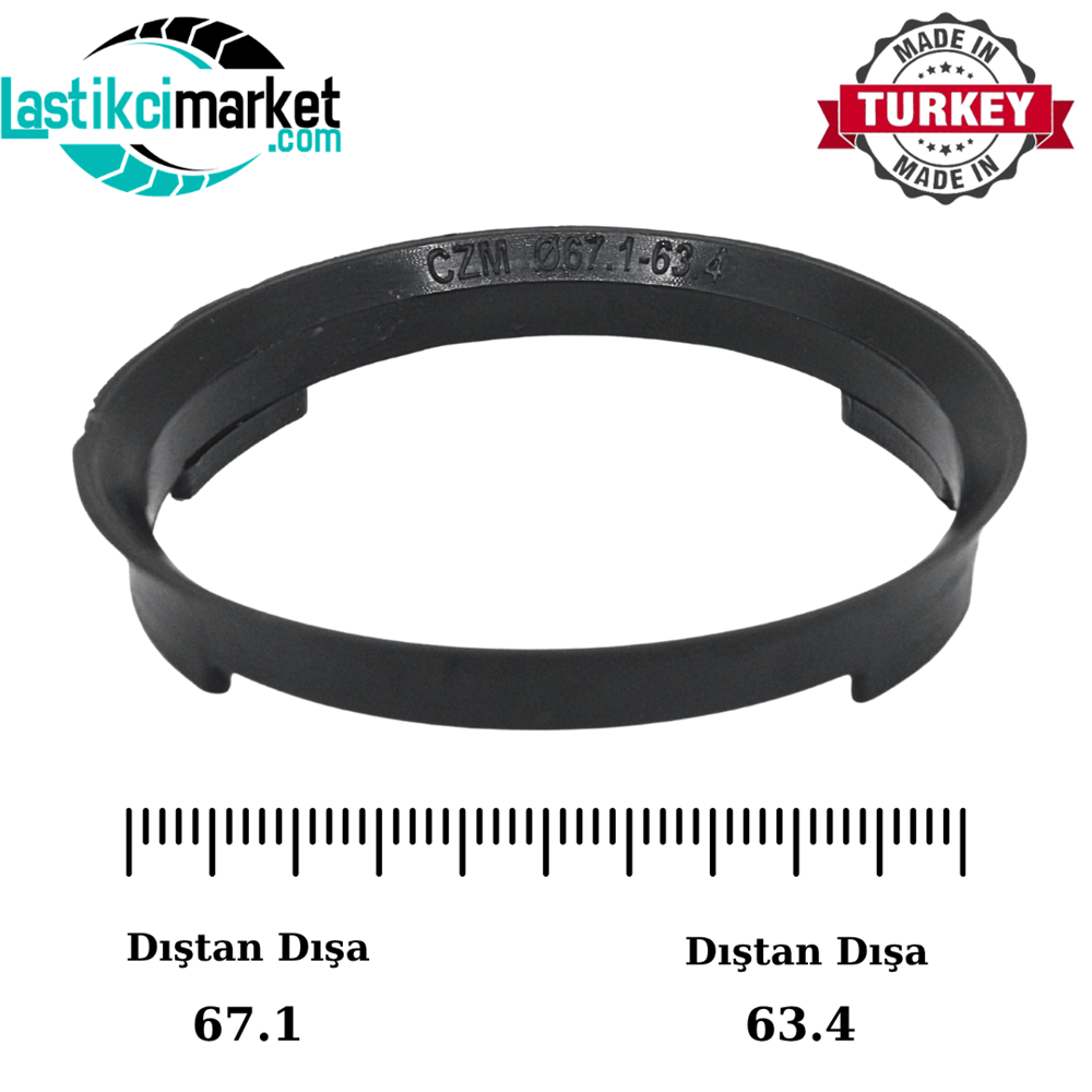 67.1-63.4 Mm Jant Sabitleme Yüzük (Bilezik)