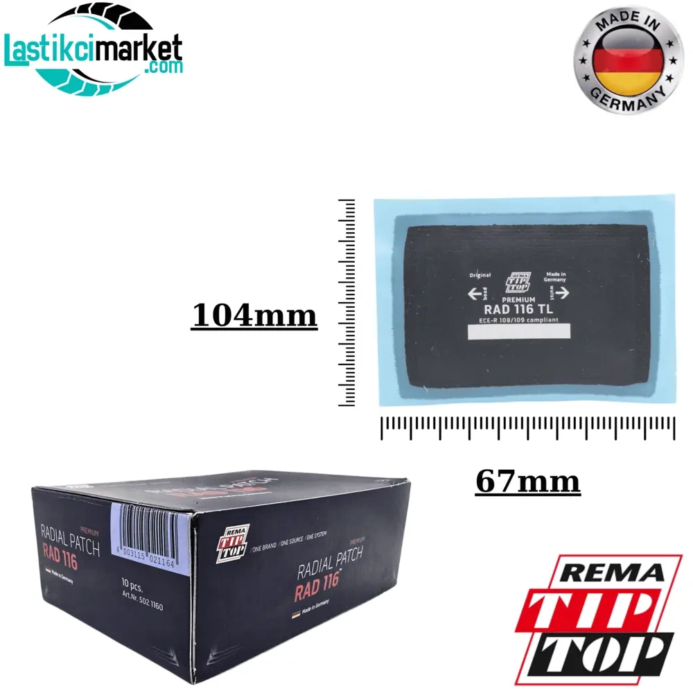 Rema Rad 116 Radyal Yama (104x67)Mm. Paket İçi Miktar (10)